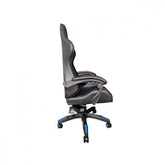 Silla Gamer Necnon Ngs-01 Foam Cojín Lumbar Y Cabeza Negro Con Azul Nbsg0123c4